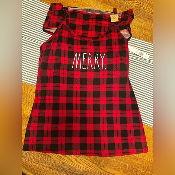 Rae Dunn Other - New Rae Dunn Cami Set Plaid 'Merry' Top Undies Xl Women’s